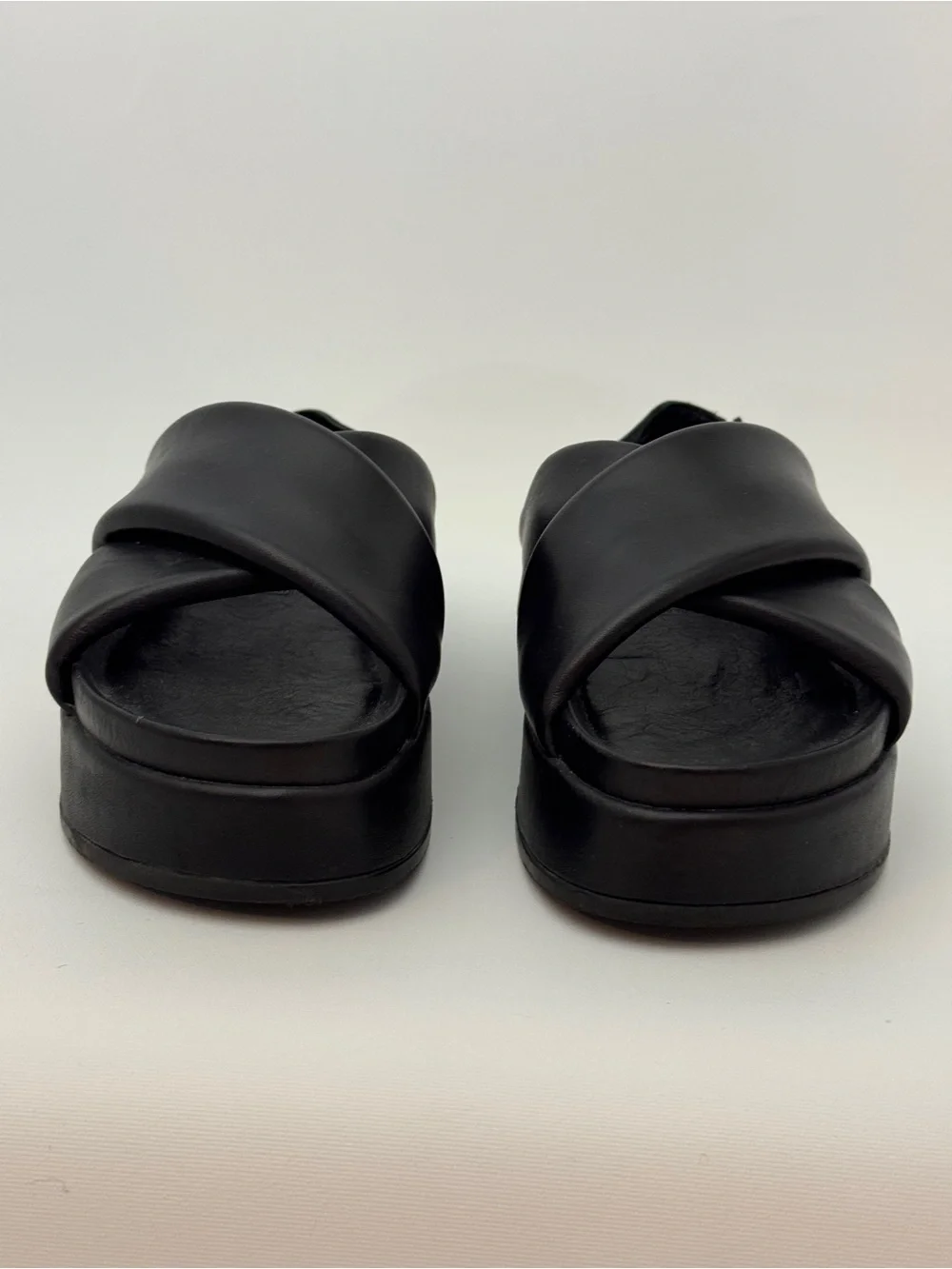 Silent D Women's Black Platform Slide Sandals